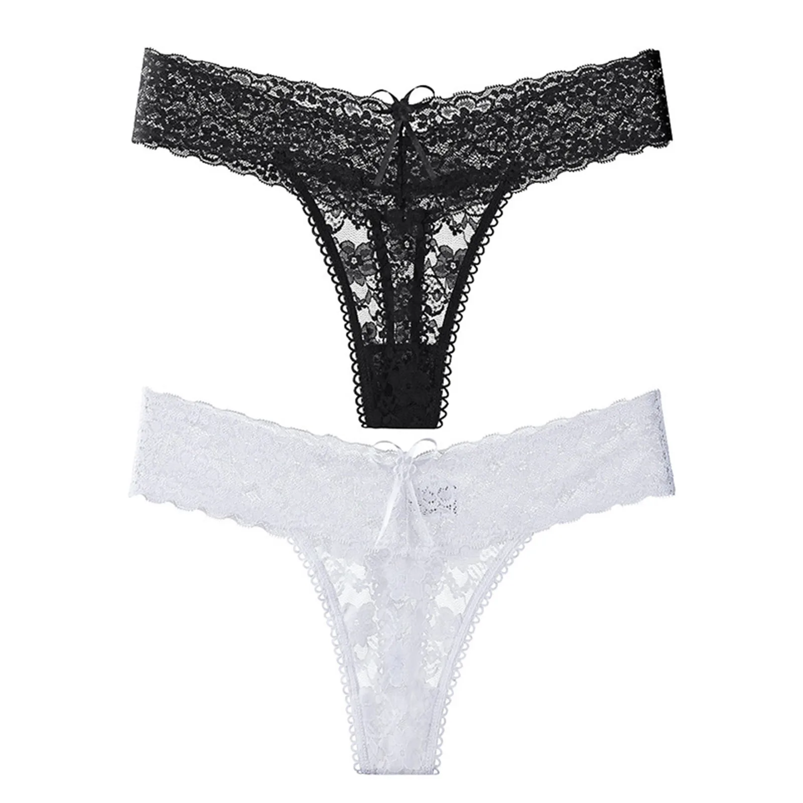 

Шорты, трусики для женщин, хлопковые женские сексуальные трусики, ажурные с заниженной талией и бантом, кружевные жаккардовые Стринги, бики...