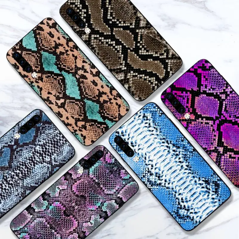

snake skin pattern Phone Case For Huawei honor Mate 10 20 30 40 i 9 8 pro x Lite P smart 2019 Y5 2018 nova 5t