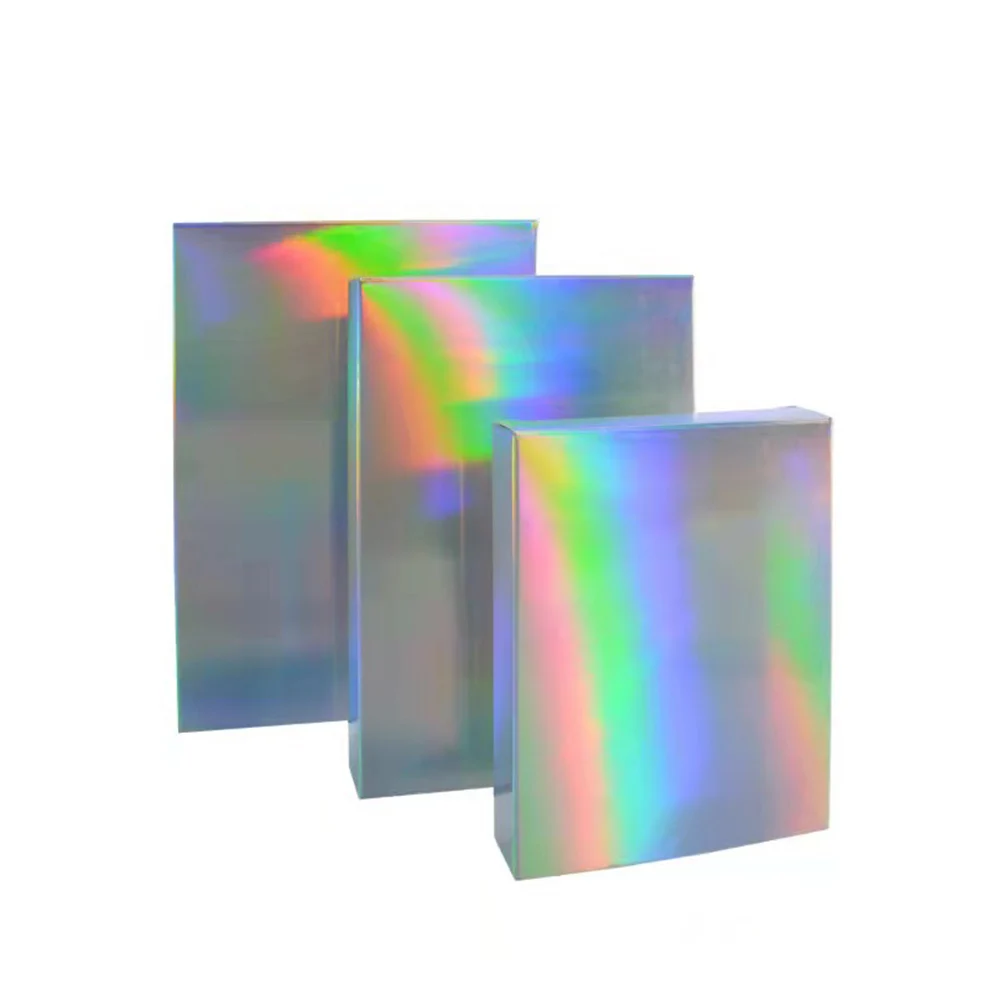 Es Wedding Favour Holographic Paper Box Laser Card Storage Case Party Cartons Gift Boxes