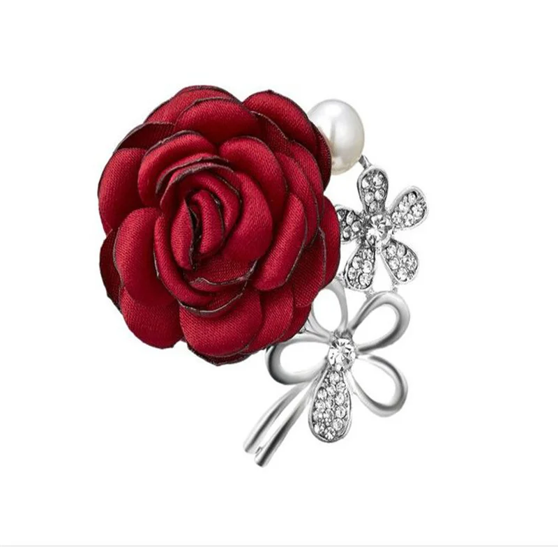 Свадебное платье Изысканная брошь жемчуг стразы ткань цветок Винтажная