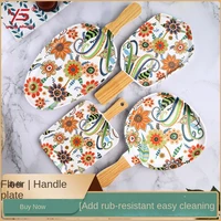 melamine material dinner plates commercial tableware glazed dinner plates with handles barbecue dinner plates baked rice