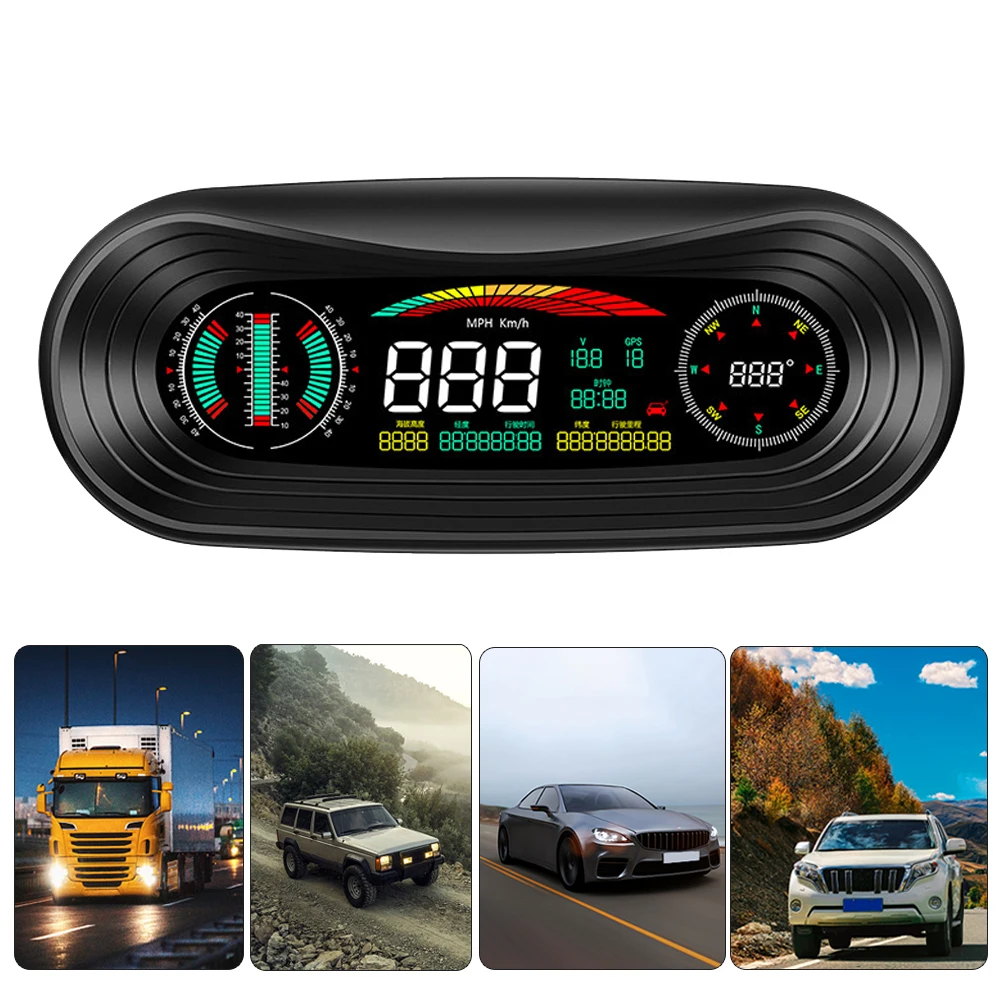

5.2 inches Screen GPS HUD Digital Gauges Auto Electronics Accessories Car Head Up Display KM/h MPH Overspeed Alarm Speedometer