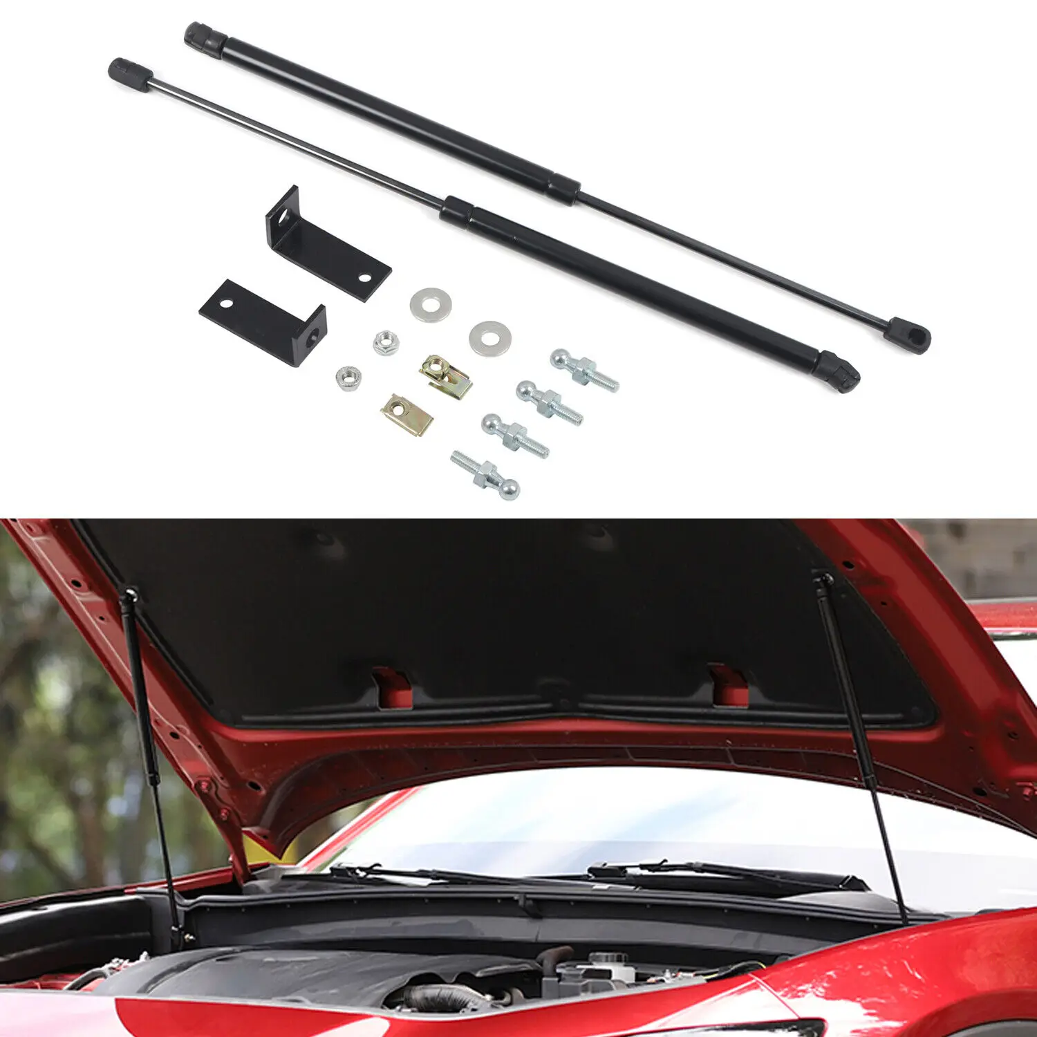 

2pcs Front Hood Gas Lift Support Shock Strut Bars Damper Support Spring Bar Arm For Mazda 3 Axela 2019-2023 Accessories