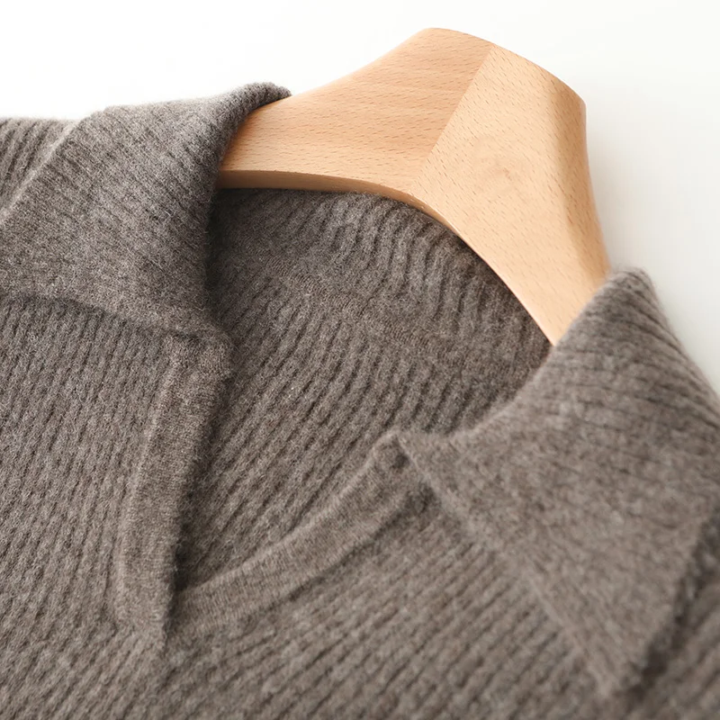 100% Wool Knitting Dresses Women 2024 Winter New Fashion Length-keen Warm&ampBest Quality Dress Female V-neck Clothing