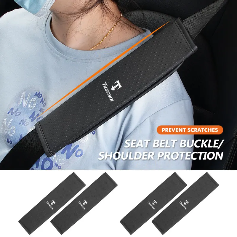 Фото Универсальные защитные накладки на ремни безопасности для Hyundai TUSCANI Getz GRANDEUR NEXO PALISADE STAREX TIBURON №1