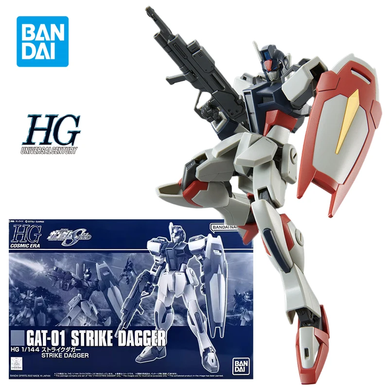 

Bandai HGUC 1/144 Gat 01 Strike Dagger GUNDAM Action Figure Mobile Suit Assembly Model Toys Cosmic Era Gifts For Children