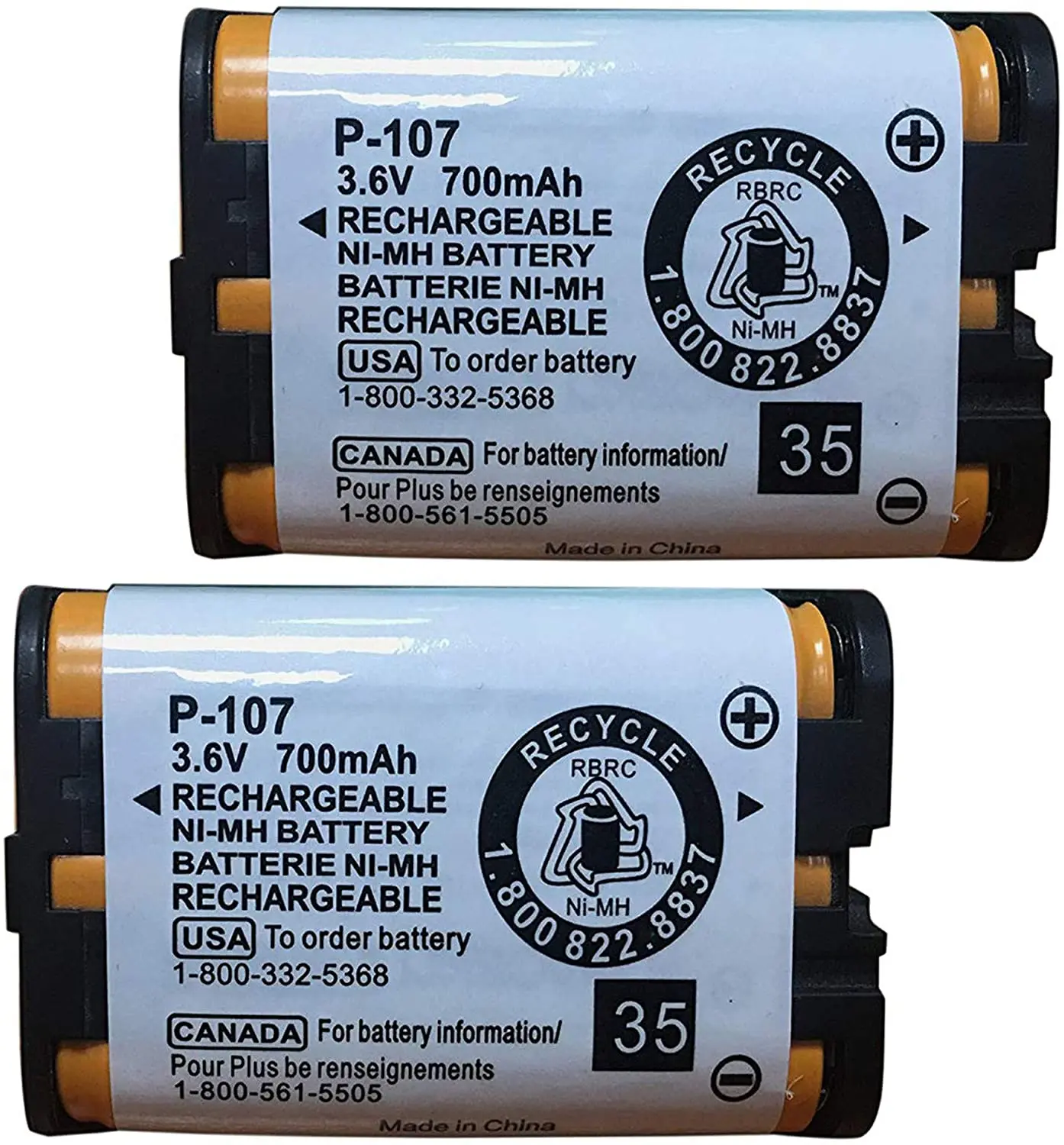 culhye hhrp107 rechargeable ni mh battery for hhr p107 hhr p107a hhrp107a cordless phone 3 6v 700mah free global shipping