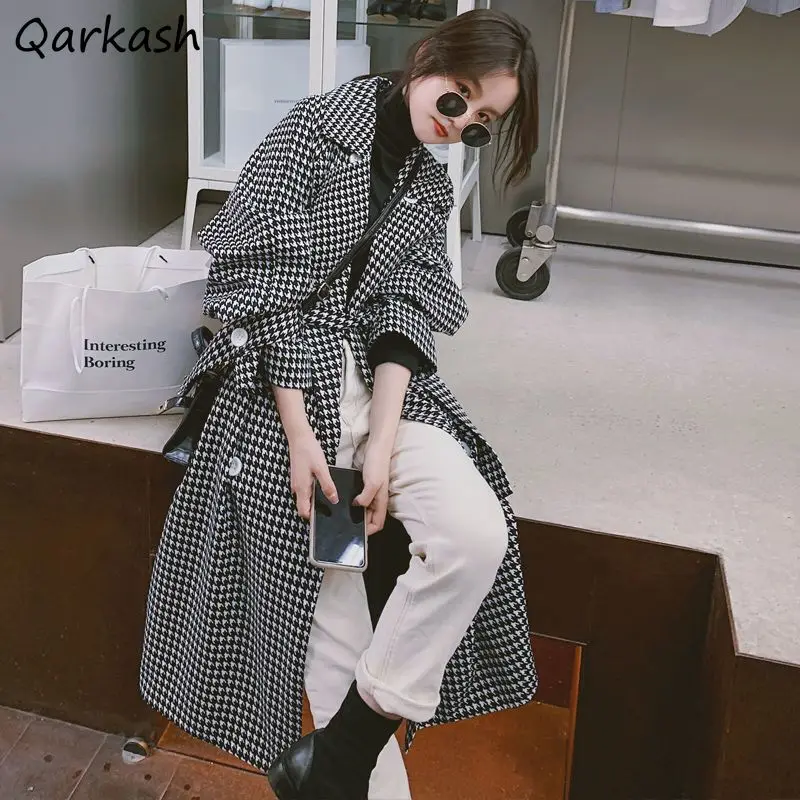 

Женский винтажный Тренч с отложным воротником, элегантное боди в британском стиле, привлекательные двубортные офисные женские пальто, осенняя дизайнерская ветровка