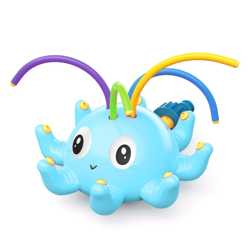 

Outdoor Sprinkler for Kids Backyard Rotating Octopus Sprinkler with Swing Tube Splashing Toy for Summer Outside Garden