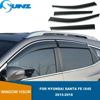 side window deflectors for hyundai santa fe ix45 2013 2014 2015 2016 2014 2018 smoke car wind deflector sun rain guards sunz