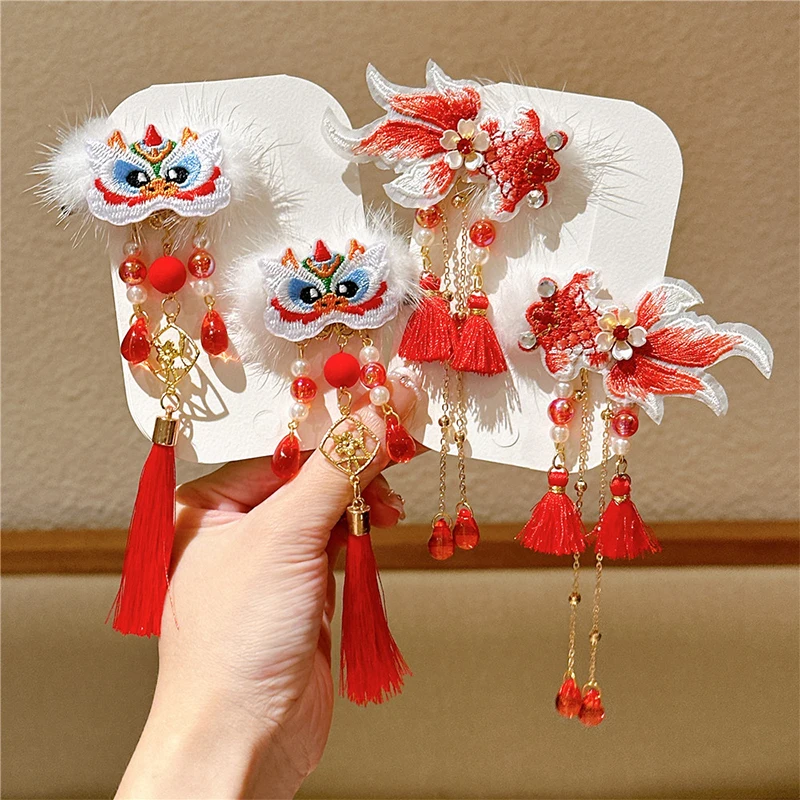 2 шт. украшения в китайском Новом году заколки для волос древнем стиле детские