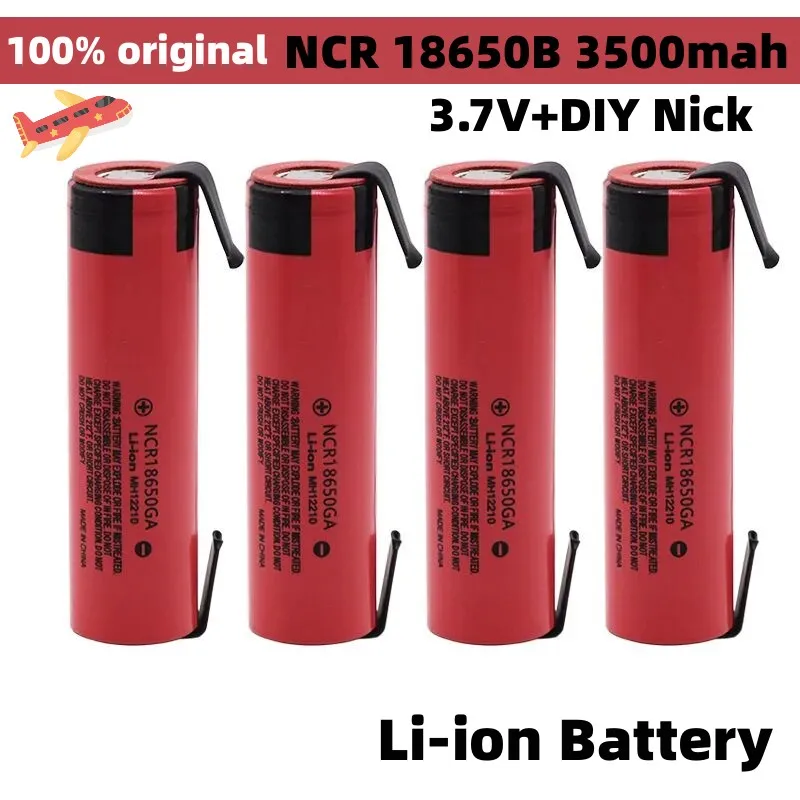 

100% Newly Upgraded NCR18650 30A Discharge 3.7V 3500mAh 18650 Rechargeable Battery Toy Flashlight Lithium Battery + DIY Nickel