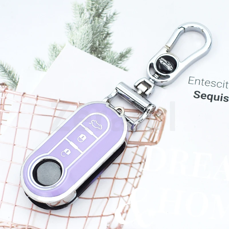 Чехол для автомобильного ключа из ТПУ чехол Fiat 500 500L защита Brava Bravo Fiorino Punto Panda Qubo