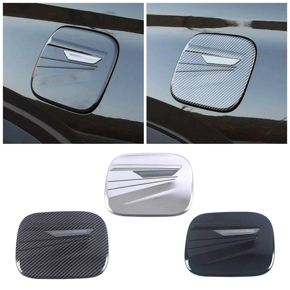 

For Toyota Highlander XU70 2022 Car Exterior Part Modify Oil Fuel Tank Cap Cover Trim Protect Decorate Carbon Fiber Sticker