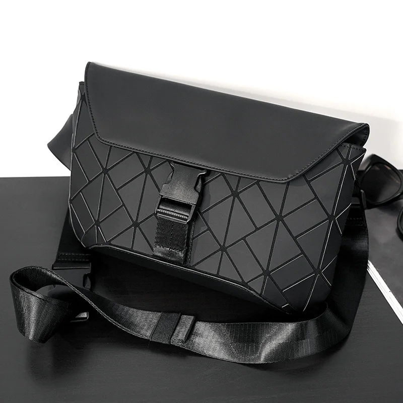 

Fashion Geometric 's Hasp Shoulder Messenger s Back Pack Waist Crossbody Bags for Men Satchel