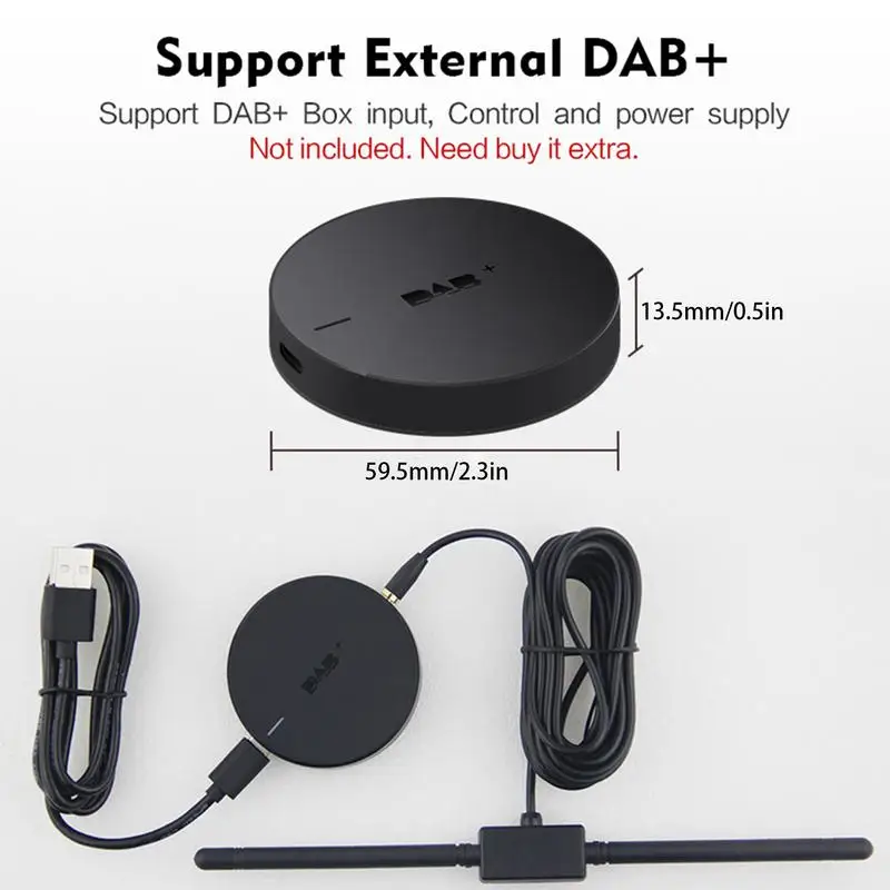 DAB Radio Receiver Digital Audio Broadcast Antenna Powered By 5V USB Portable Radio Receiver Adapter With Antenna For