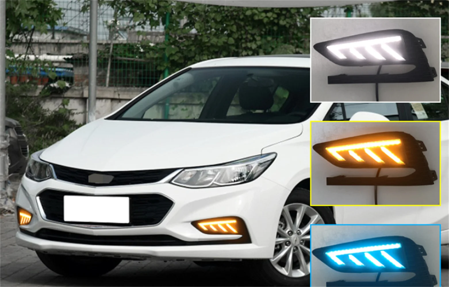 

LED Front Fog Light Bumper Lamp Assembly Fit For Chevrolet Cruze 2016-2018 2PCS
