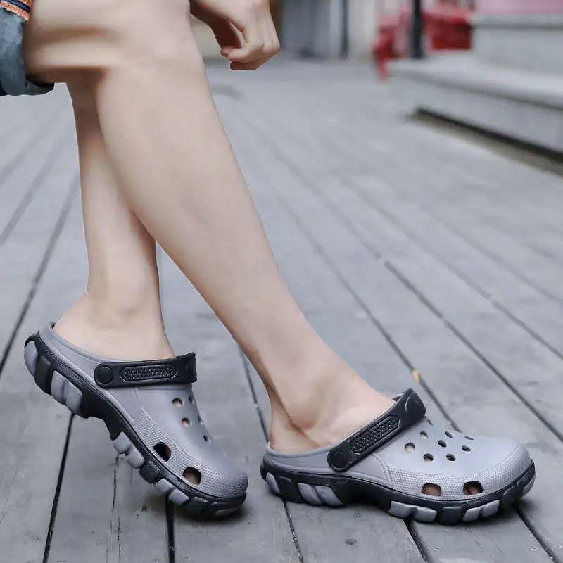 

Мужские дизайнерские шлепанцы, роскошная спортивная обувь на платформе 2022, мужские пляжные кроссовки в стиле Харадзюку, мужские кожаные са...