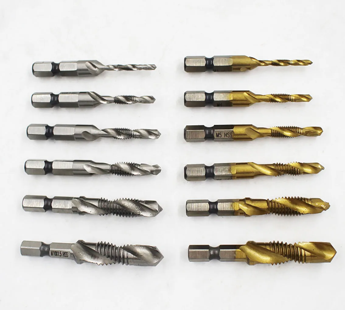 

Набор сверл с шестигранным хвостовиком M3, M4, M5, M6, M8, M10