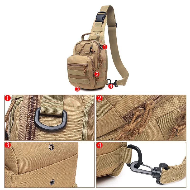 Тактическая сумка на плечо 600D рюкзак военная Спортивная нагрудная