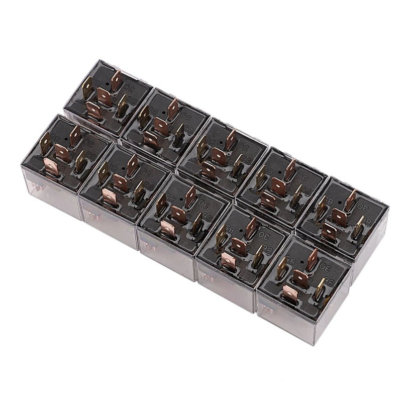 

30Pcs Waterproof Automotive Relay 12V 80A 5Pin Car Control Device Car Relays High Capacity Switching Car Accessories