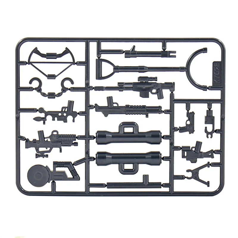 New Arrival Military Series Black Color Rifles Weapon Gun Block MOC Army Soldier WW2 Building Brick Toy X029 |