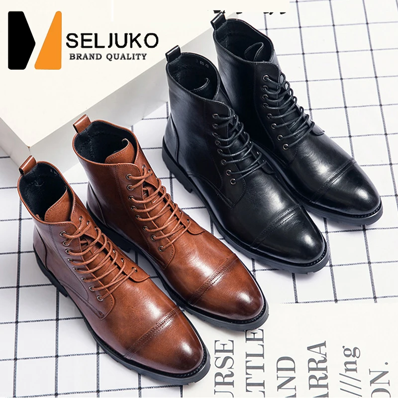 

Men boots Natural Leather Boots for Men 2022 Martin Boots Ankle boots classic Shoes for men