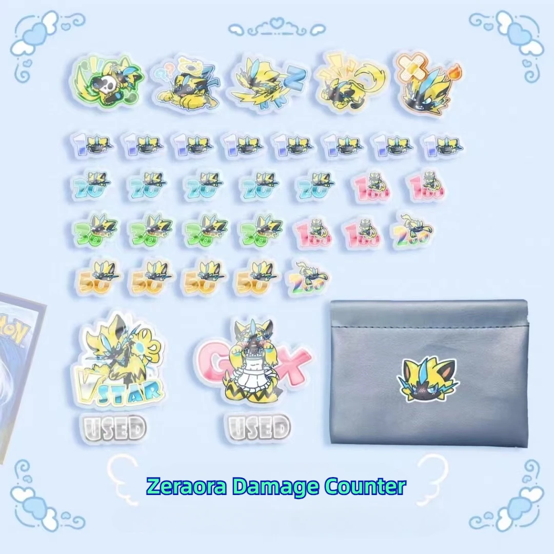 PTCG Pokemon Match счетчик повреждений индикатор Zeraora GX Vstar Borad ролевая игра подарок