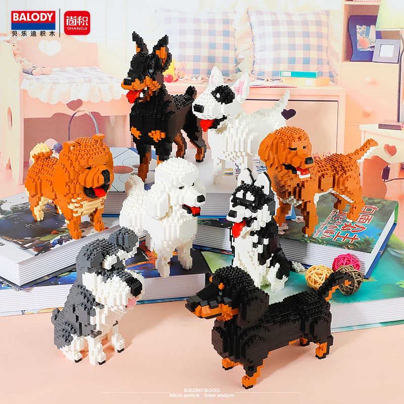 

Balody миниатюрный строительный блок для домашних питомцев и собак, Сборная модель «сделай сам», игрушки, детские подарки, мини алмазные блоки