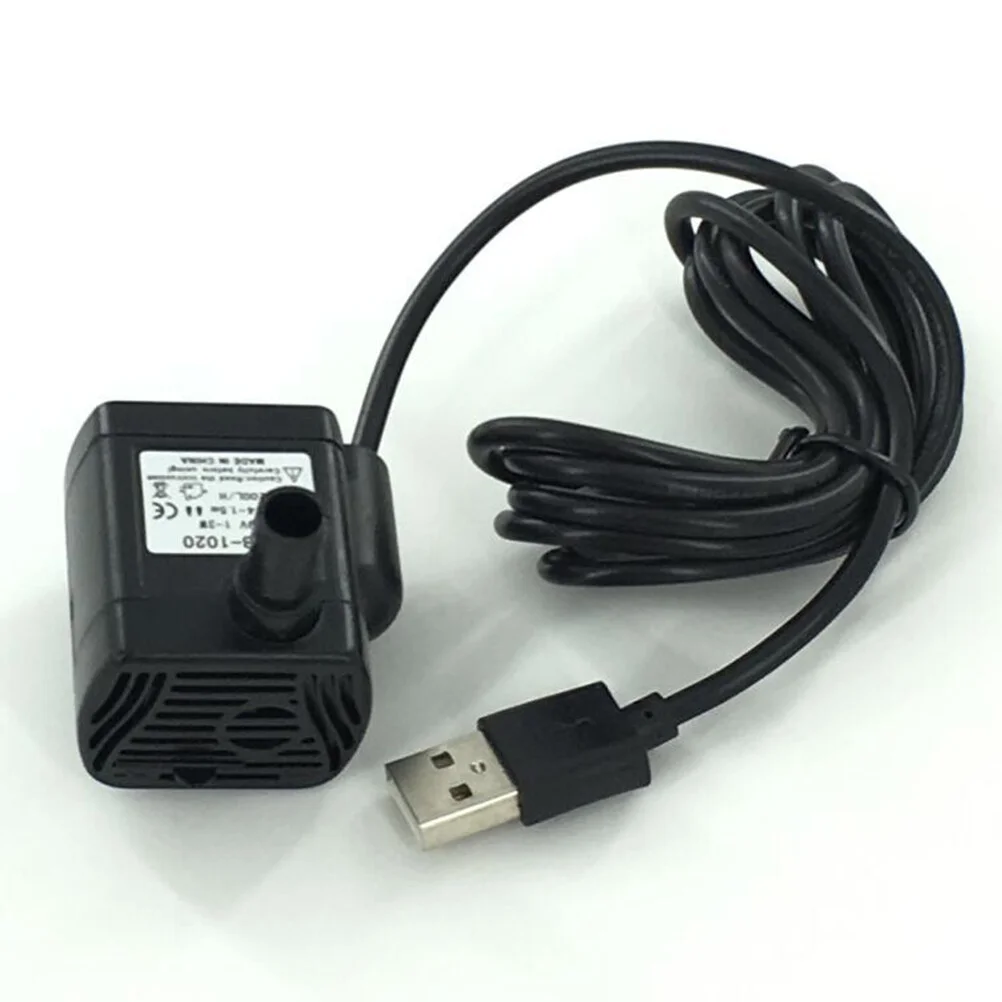 

USB Mini Powerful Small Filter For Fish Tank with Power Cord for Fountains Ponds Aquarium Fish Tank Statuary Black