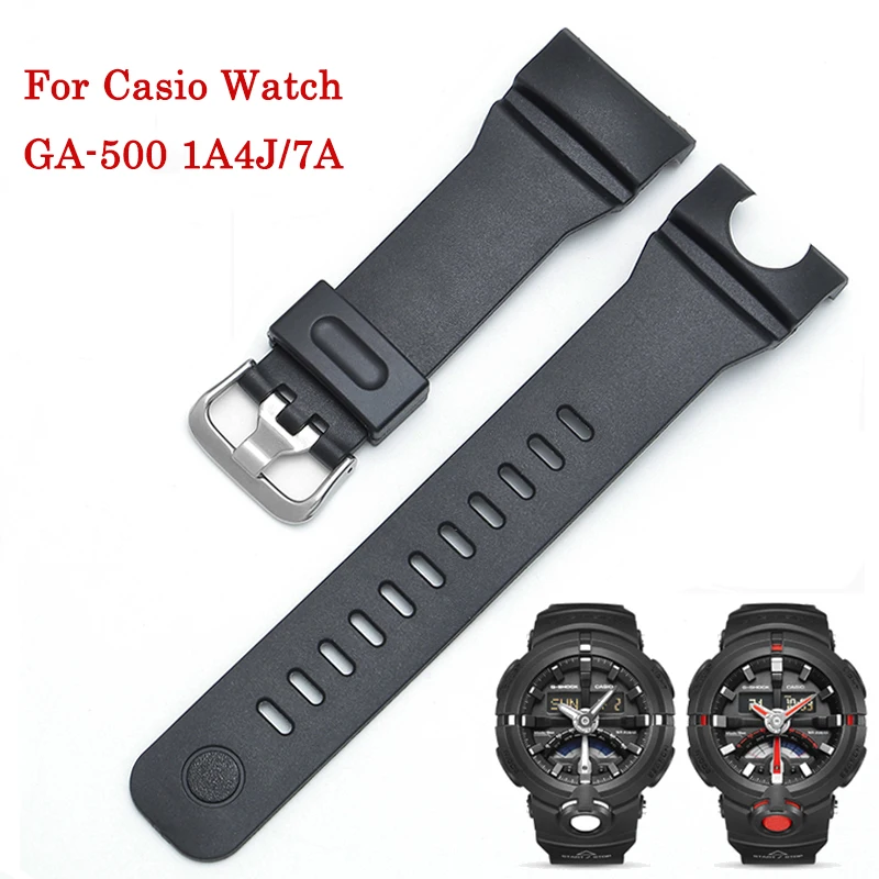 Силиконовый ремешок для часов GA-500 1A4J/7A мужской резиновый браслет мужских ga500 |
