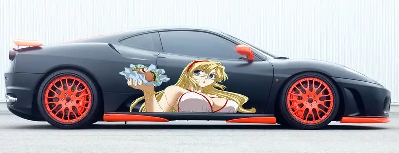 

Japanese Painting Large Car Comics Large Vehicle Graphics Sexy Anime Girl Car Stickers Theme Side Car Stickers Anime Decals