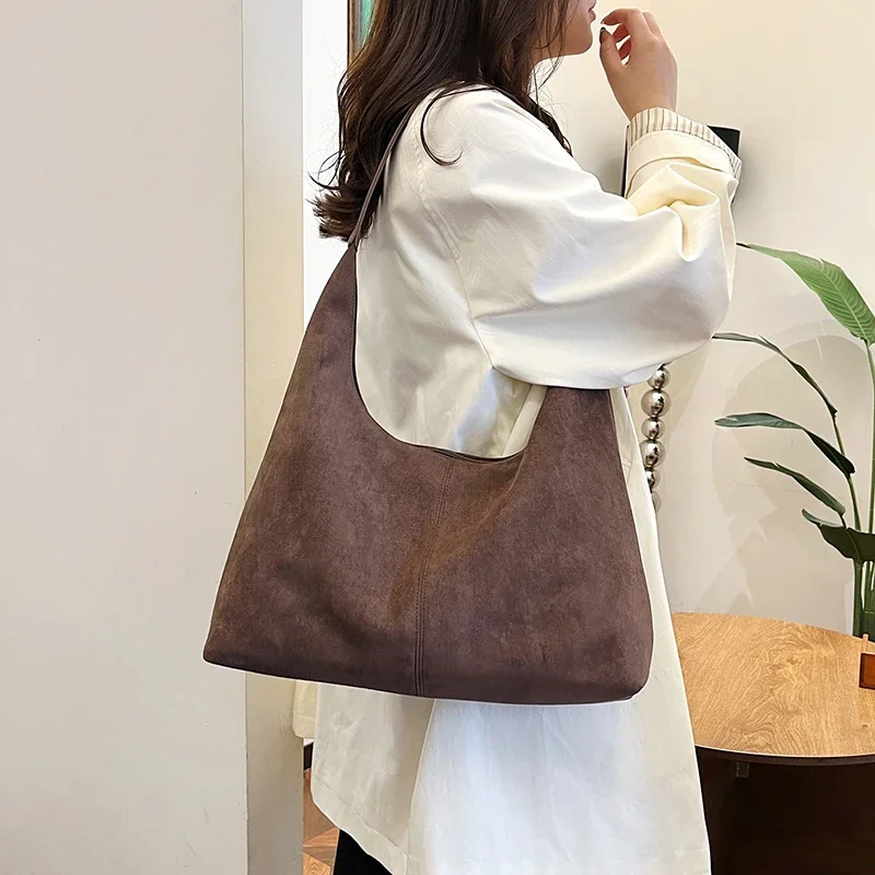 Сплошные цветные замшевые сумки на плечо молнии мягкая универсальная дорожная