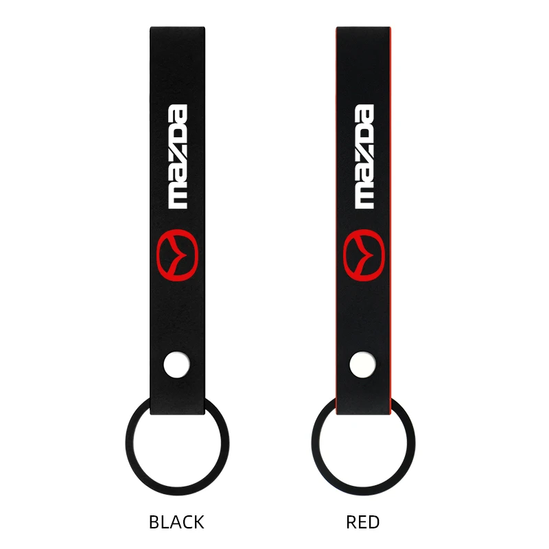 1PCS Car Keychain Suede Leather Key Ring Chain For Mazda 3 6 BL BM GJ CX3 CX-5 CX5 KE KF CX7 CX9 MX5 Axela Auto Accessories - купить по