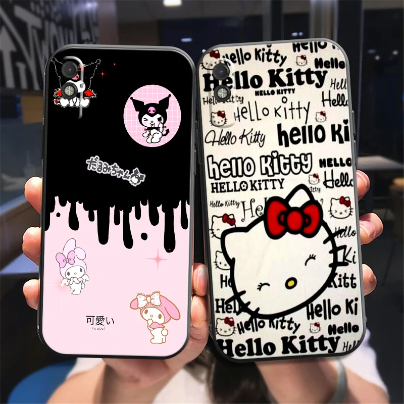 

Cute Hello Kitty Kromi Phone Case For Xiaomi Redmi 9 9i 9AT 9T 9A 9C 10 Note 9 9T 9S 10 10 Pro 10S 10 5G Black Carcasa