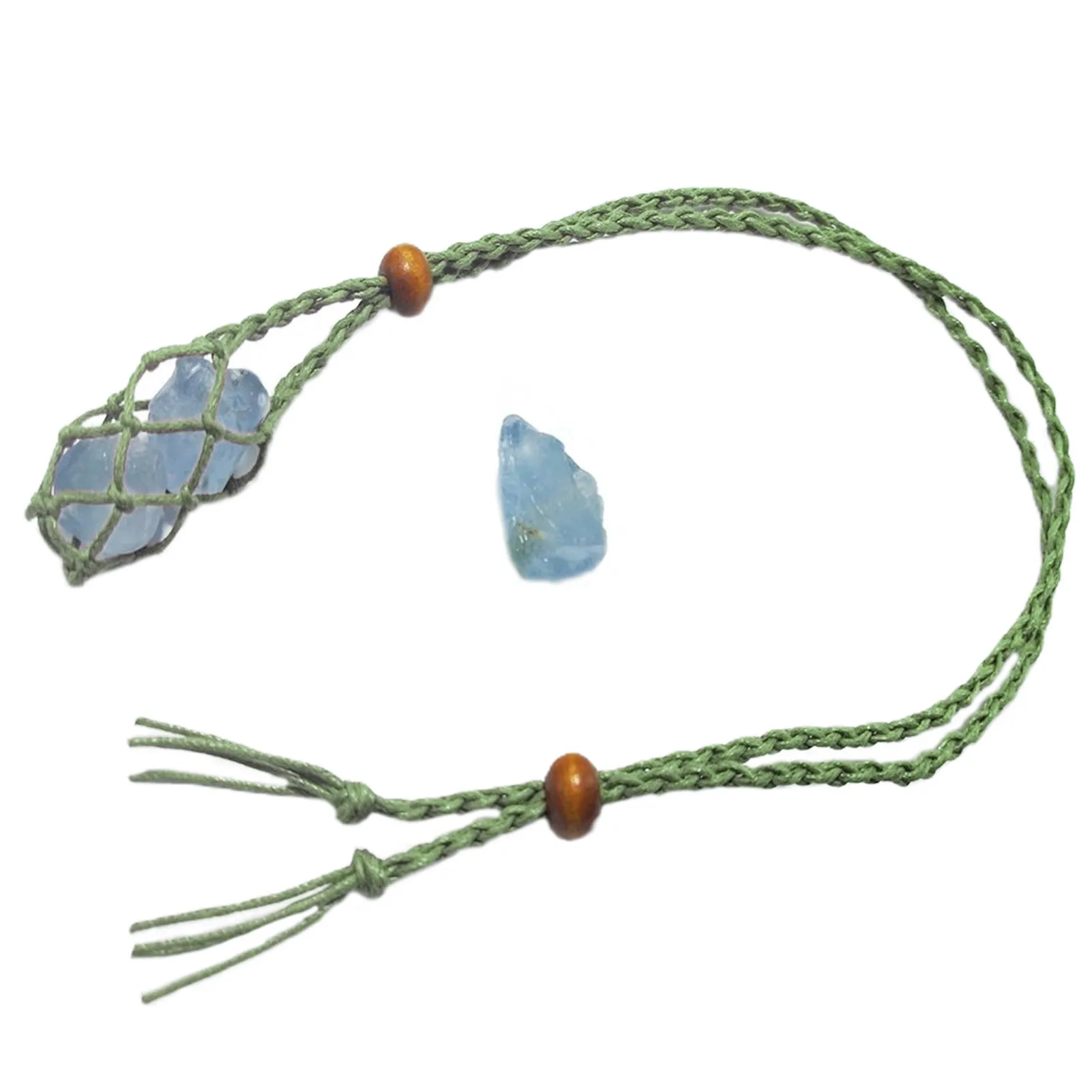 

Necklace Cord Empty Stone Holder Raw Stone Replacement Net Bag Adjustable Length DIY Necklace Jewelry Making Accessories