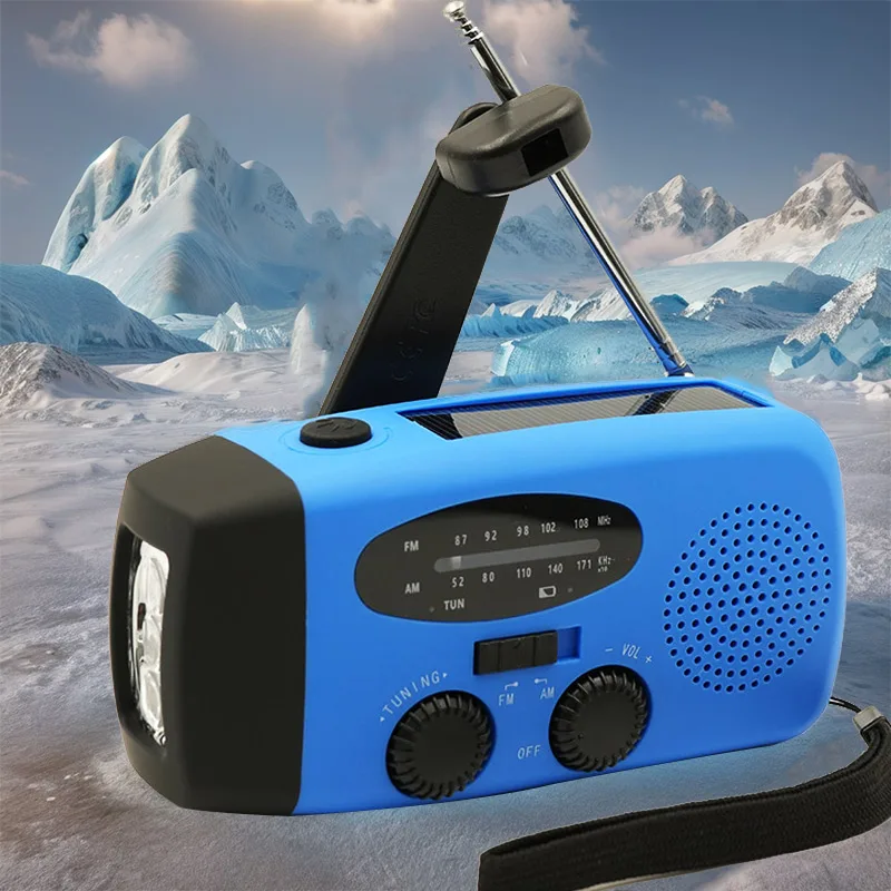 MC Solar Hand Crank RADIO Receiver 2000mAh Mini przenośne radio pogodowe AM/FM z latarką Zasilacz awaryjny Bank