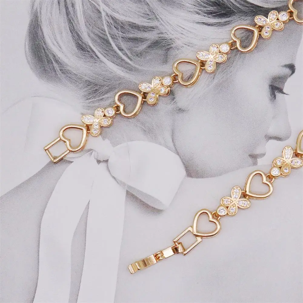 Модный циркониевый браслет ZHONGVI AAA для женщин и девушек очаровательные медные