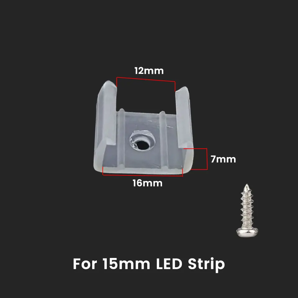 

6 мм, 8 мм, 12 мм, 15 мм, фиксирующие зажимы для светодиодной ленты, разъем с винтами для крепления 2835, неоновый COB/свет, пластиковая пряжка, аксессуары