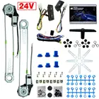 Универсальный Автомобильный Электрический стеклоподъемник, 24 В постоянного тока, комплект для переоборудования, рулонные переключатели для 2 дверей, автомобилей, грузовиков, внедорожников, Прямая поставка