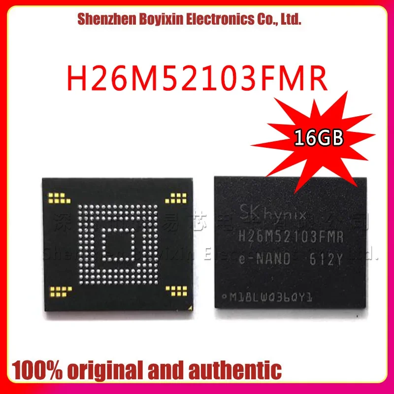 Оригинальные частицы флэш-памяти H26M52103FMR 16 ГБ 153 шарика emmc срок службы 0-10
