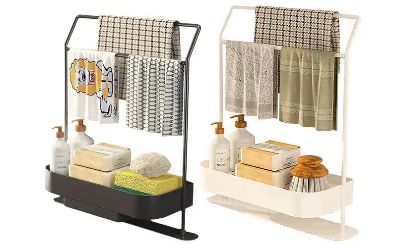 

Кухонный органайзер для раковины Caddy, съемный Универсальный Телескопический органайзер для раковин, многофункциональный держатель для губки, кухонный инструмент для хранения