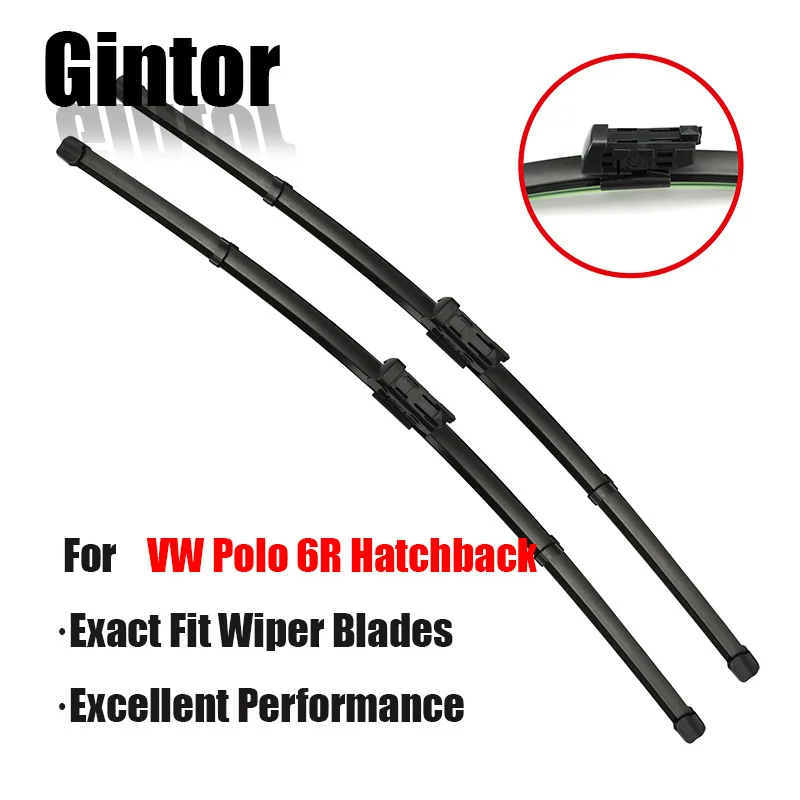 

Gintor AUTO Car Wiper LHD Front Wiper Blades Set For VW Polo 6R Hatchback 2009 - Windshield Windscreen Window 24"+16"