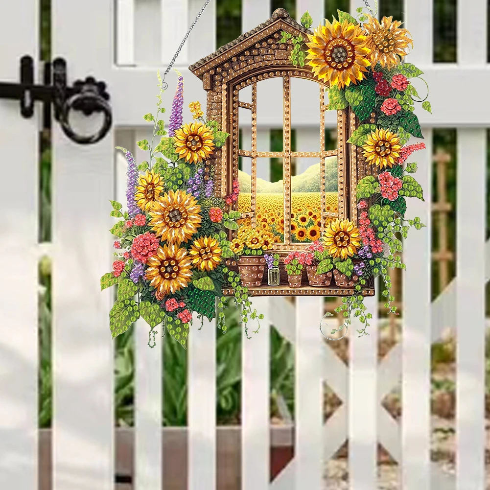 Акриловый цветочный шар специальной формы алмазная живопись подвесной кулон со