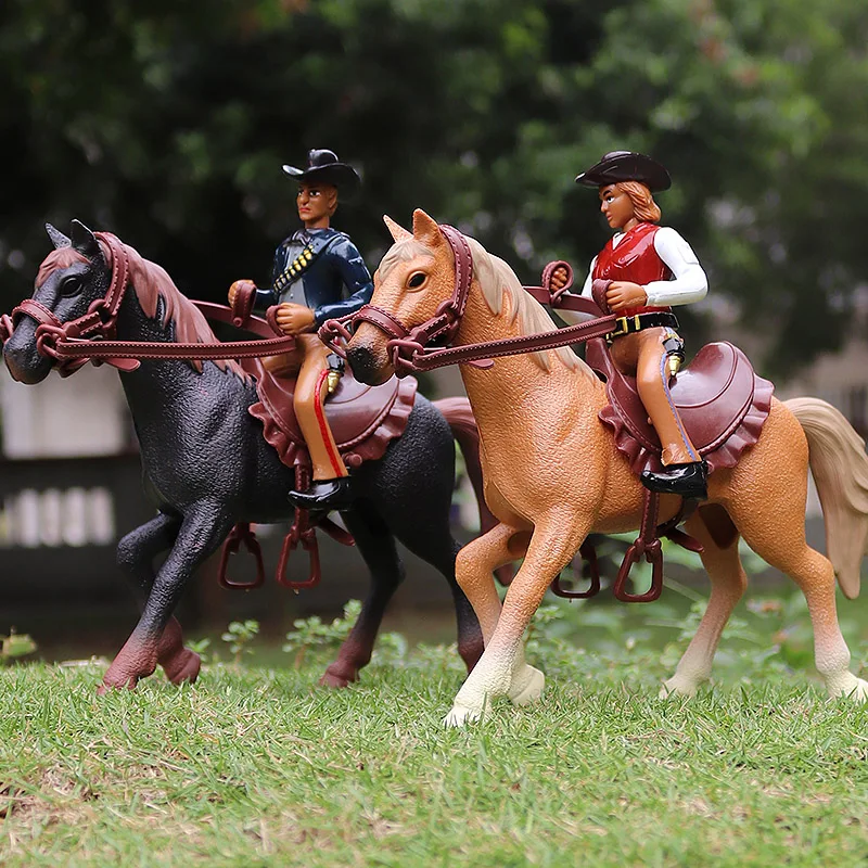 Экшн-фигурки Oenux Wild Steed Clydesdale фигурки животных ферма стабильный гонщик наездник