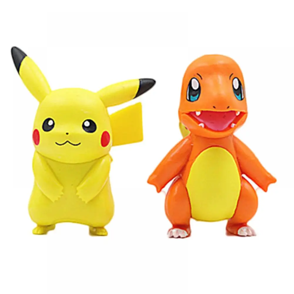 

6 Styles Anime Figure Anime Kawaii Pokmon Pikachued Bulbasaur Cute Charmander Squirtle Model Ornaments Toys Christmas Gifts