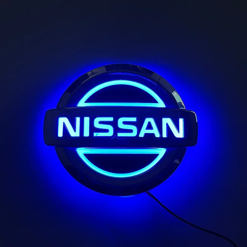 

5D светодиодный задний эмблем автомобиля, наклейка, светильник для Nissan Qashqai Teana X-Trail Juke Sentra Sylphy Almera Versa, аксессуары с логотипом