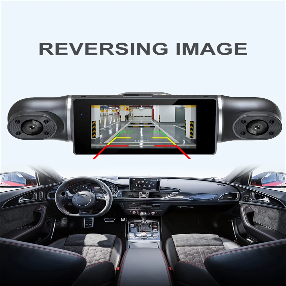 1080P Front Left Right Rear with WiFi Night Car Dash Cam 4 Channel Driving Camera FHD Vision Loop Recording 24H Parking Monitor