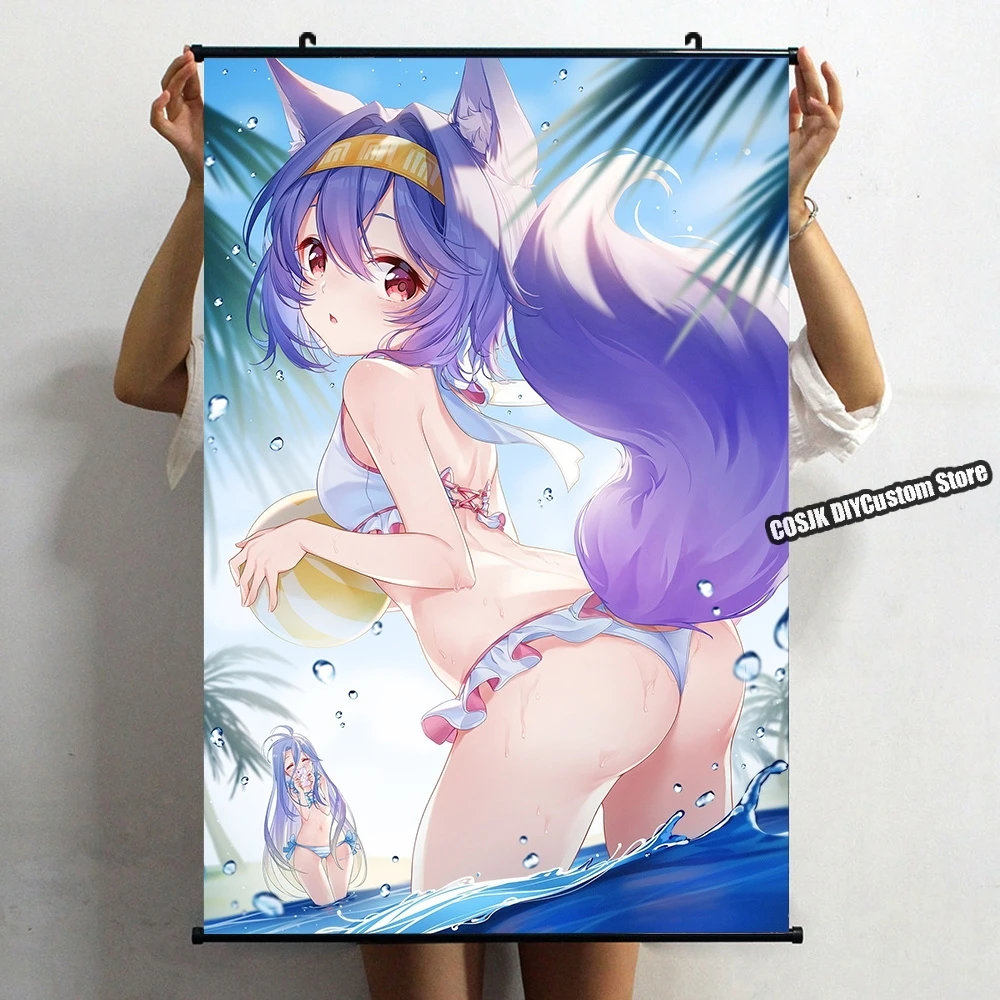 

Anime No Game No Life Hatsuse Izuna Shiro Poster Wall Scroll Home Decor Living Room Decoration Mural Collectible Art Wallpaper