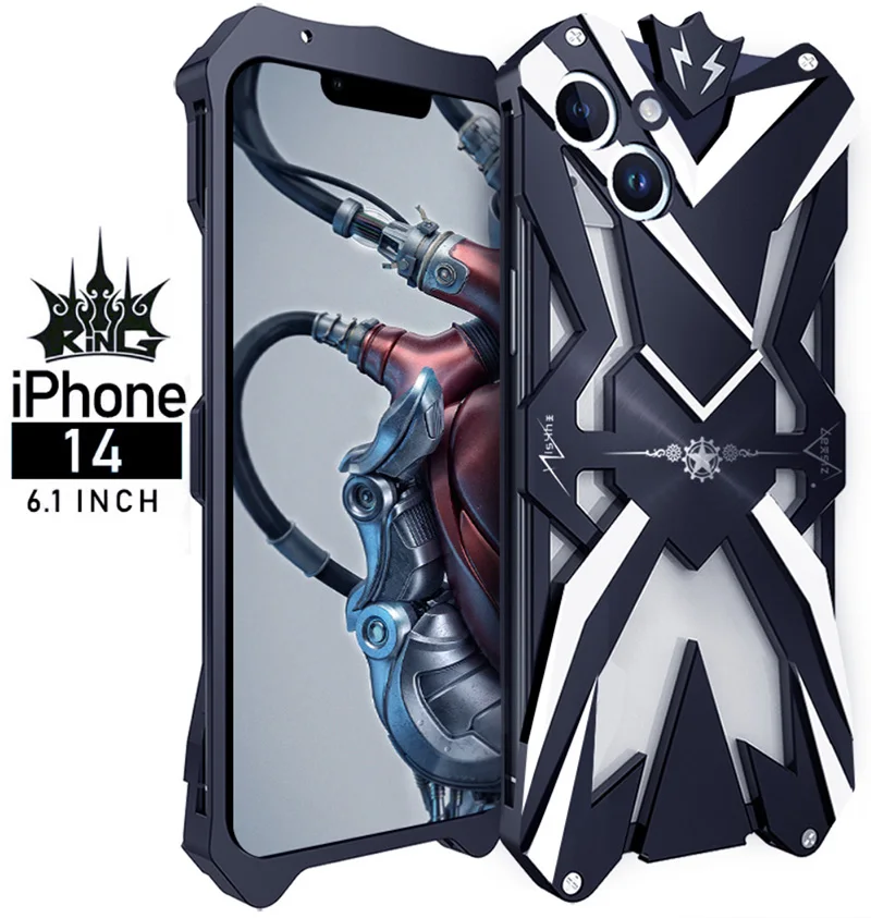 

Sales Zimon Luxury New Thor Heavy Duty Armor Metal Aluminum Phone Cases For Apple Iphone 14 13 Iphone14 Pro Max Plus Cover Case